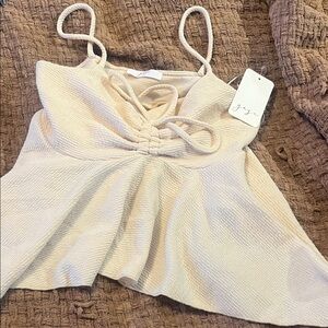 Flowy cream color tank top